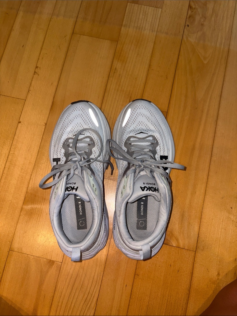 Women’s Hoka Light Gray Bondi Sneakers - Picture 4 of 4